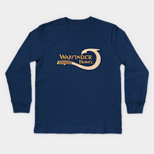 Wayfinder Travel Logo Kids Long Sleeve T-Shirt